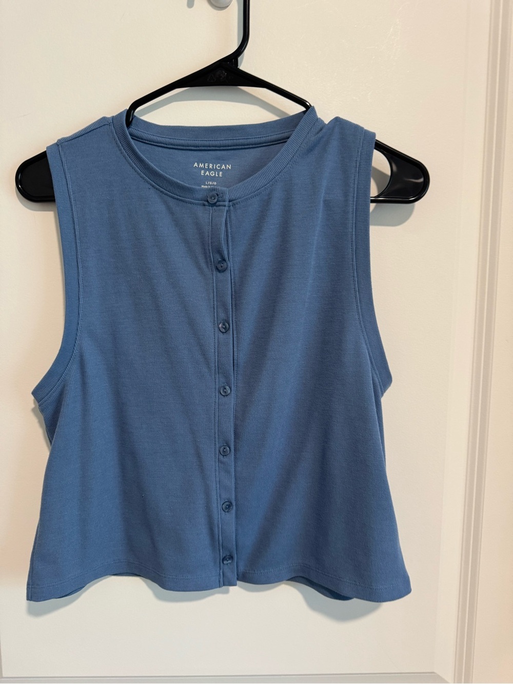 American Eagle Outfitters Button-Front Tank Top - Dusty Blue